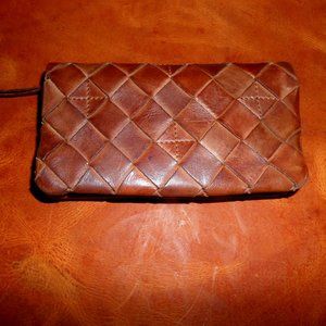 Vilencia Genuine Leather woven wallet